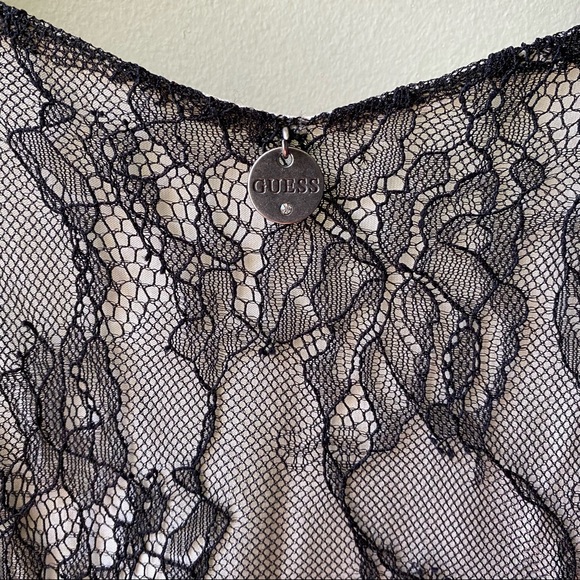 ✨EUC GUESS Black Lace Mini Bodycon Dress, Size XS - Picture 3 of 13